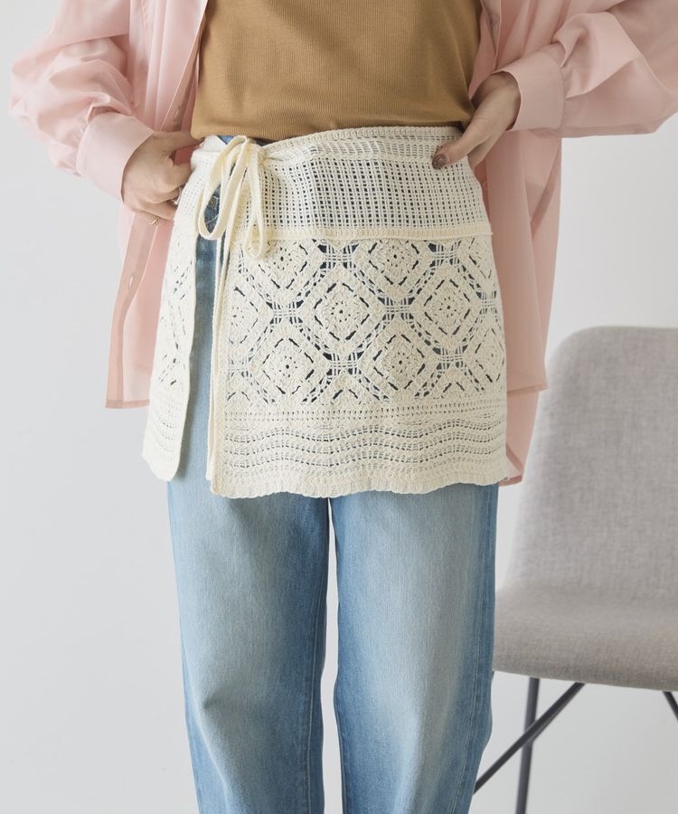 AMERICAN HOLIC「クロシェニット巻きスカート」|スカート|