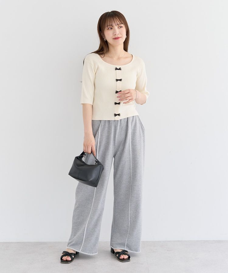 Green Parks「・swing by フロントリボンリブニット」|ニット・セーター|