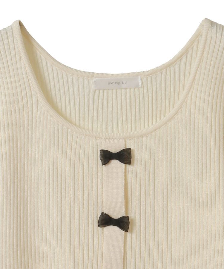 Green Parks「・swing by フロントリボンリブニット」|ニット・セーター|