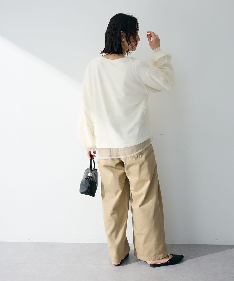 Green Parks「シャーリングチュールドッキングプルオーバー」|Tシャツ・カットソー|