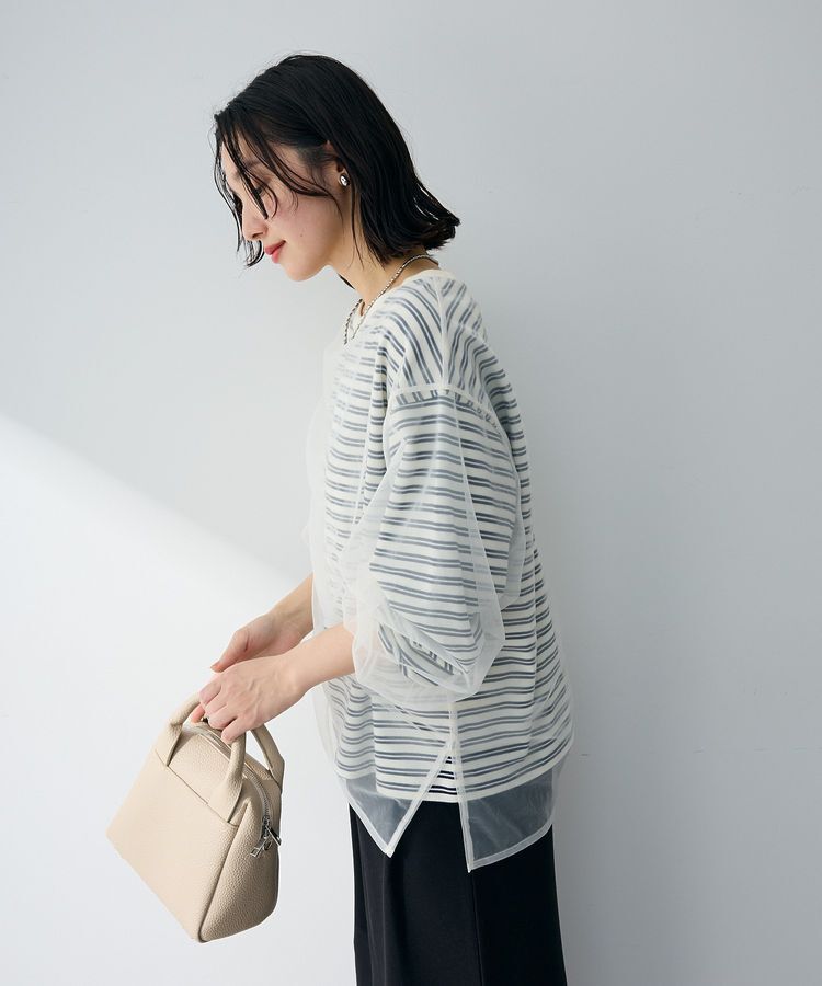 Green Parks「シャーリングチュールドッキングプルオーバー」|Tシャツ・カットソー|