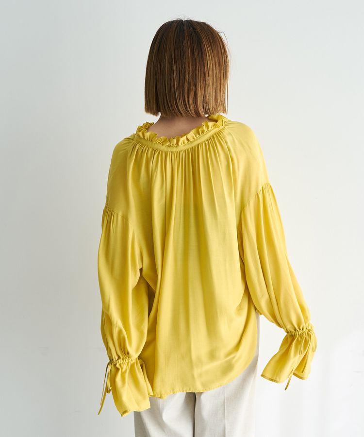 Editt by YECCA VECCA「シャーリングギャザーリボンブラウス」|シャツ・ブラウス|
