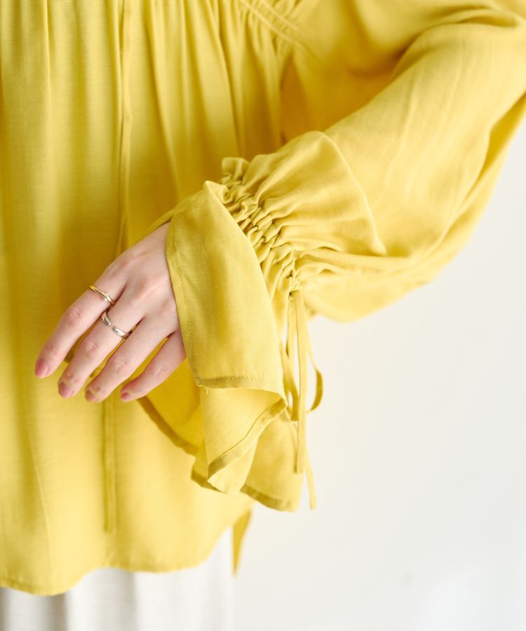 Editt by YECCA VECCA「シャーリングギャザーリボンブラウス」|シャツ・ブラウス|