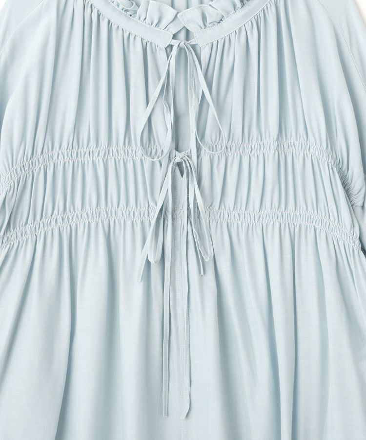 Editt by YECCA VECCA「シャーリングギャザーリボンブラウス」|シャツ・ブラウス|