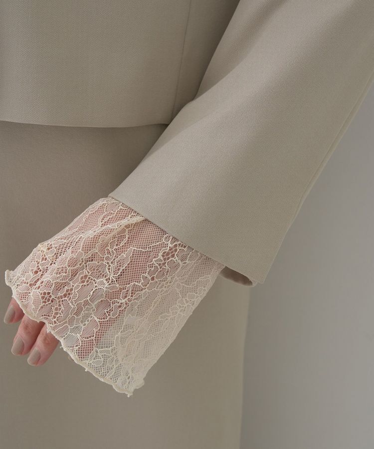 YECCA VECCA「袖レースシアートップス」|Tシャツ・カットソー|