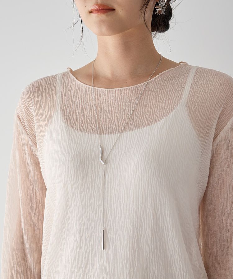 YECCA VECCA「袖レースシアートップス」|Tシャツ・カットソー|