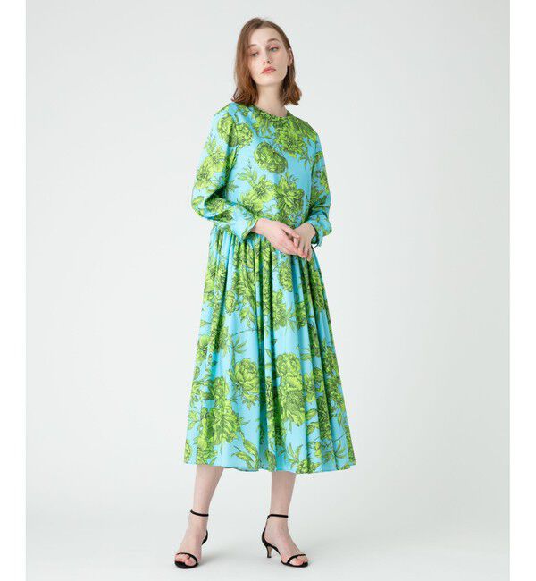 LOULOU WILLOUGHBY「【LOULOU WILLOUGHBY】RATTIフラワープリント衿付きワンピース」|ワンピース|