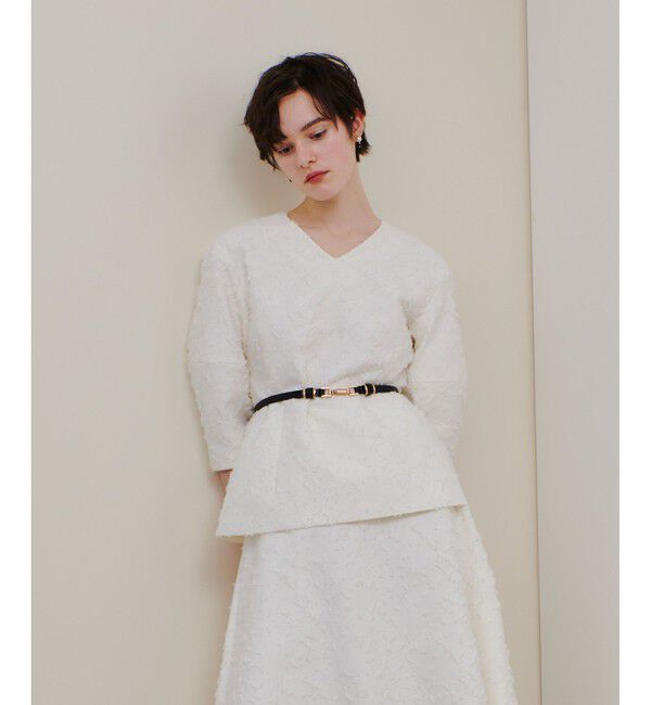 allureville「ジャガードランタンスリーブブラウス」|シャツ・ブラウス|