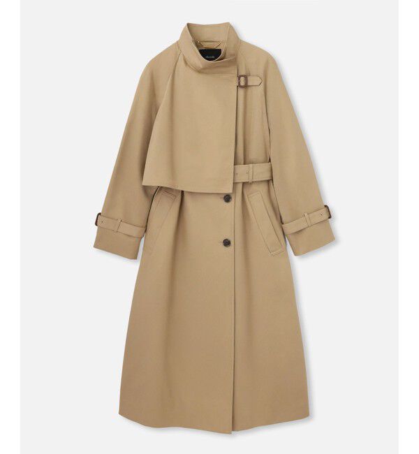 allureville「◇オーバーラップスタンドコート」|トレンチコート|ベージュ