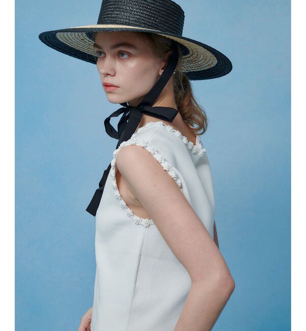 LOULOU WILLOUGHBY「【LOULOU WILLOUGHBY】クロッシェフラワートリミングプルオーバー」|ニット・セーター|