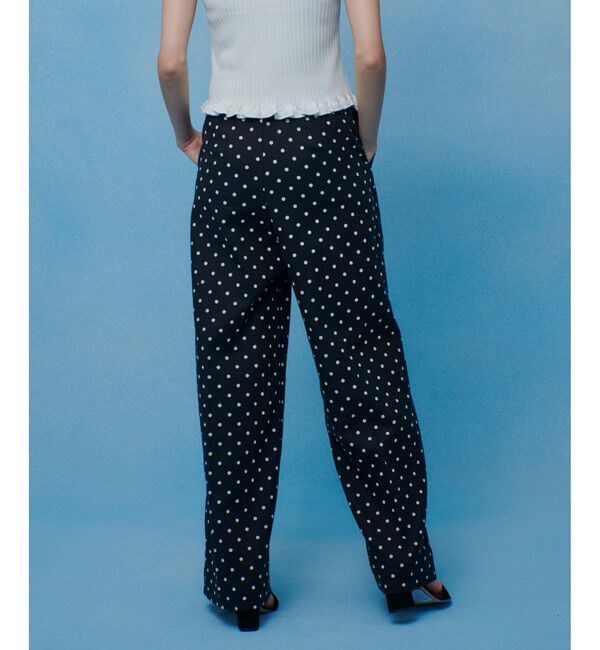 LOULOU WILLOUGHBY「【LOULOU WILLOUGHBY】リネン混ドットワイドパンツ」|チノ|