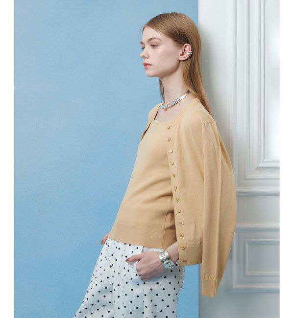 LOULOU WILLOUGHBY「【LOULOU WILLOUGHBY】MANYボタンカーディガン」|カーディガン|ベージュ