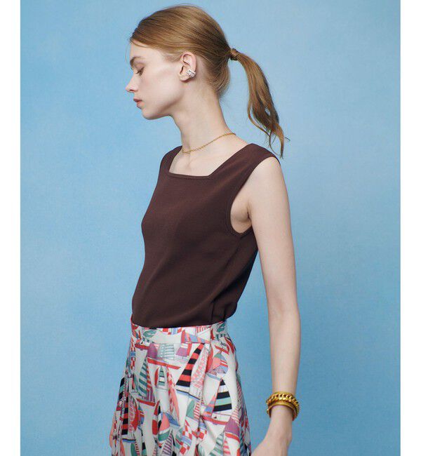 LOULOU WILLOUGHBY「【LOULOU WILLOUGHBY】スクエアタンクトップ」|タンクトップ|