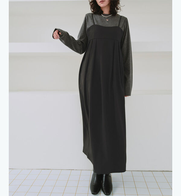 titivate「コクーンシルエットキャミソールワンピース」|ワンピース|