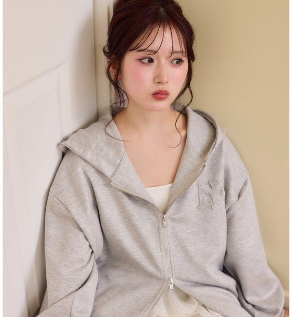  「ロゴグリッターパーカー」|プルオーバー|