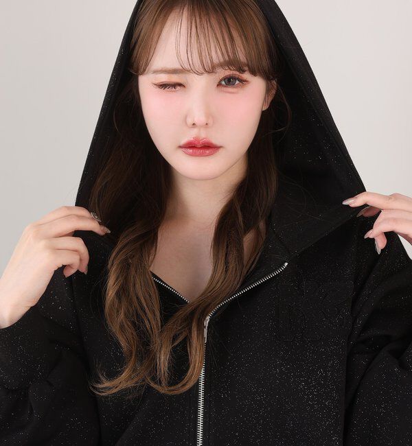  「ロゴグリッターパーカー」|プルオーバー|