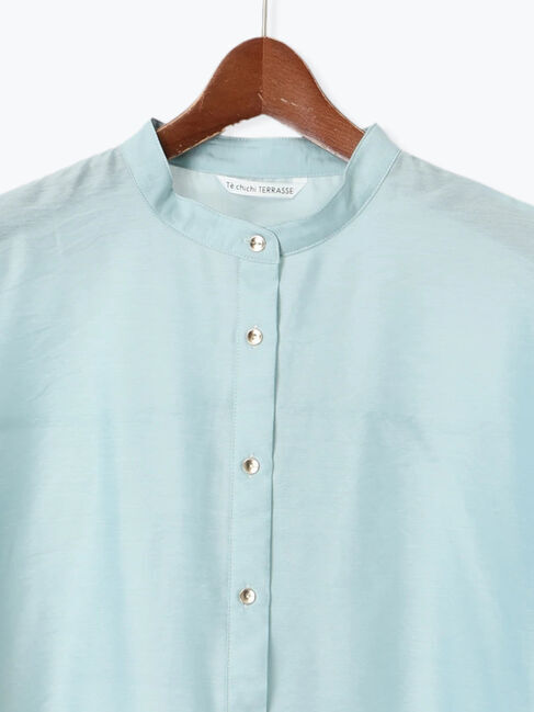 Te chichi TERRASSE「メタル釦バンドカラーオーバーシャツ」|シャツ・ブラウス|