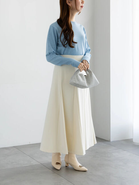 Te chichi「【宮本茉由着用】ボンディングフレアスカート」|スカート|