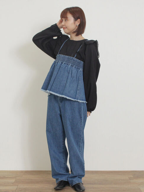 Samansa Mos2「スカートセットデニムパンツ」|その他|ブルー