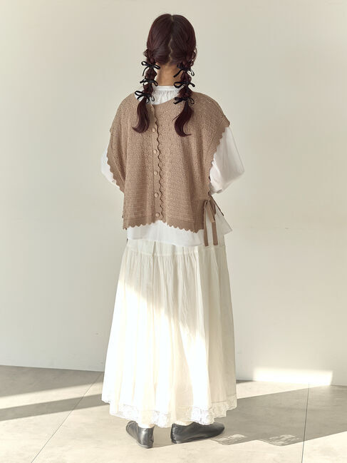 Samansa Mos2「【Cross&times;Staff】前後2WAYニットベスト」|ダウンベスト・ベスト|