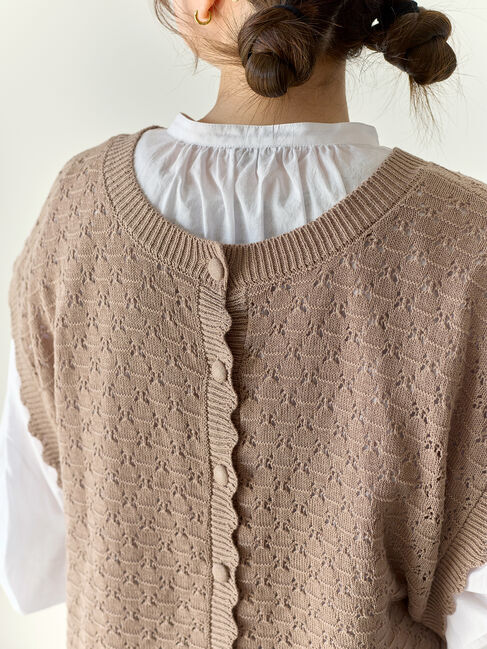 Samansa Mos2「【Cross&times;Staff】前後2WAYニットベスト」|ダウンベスト・ベスト|