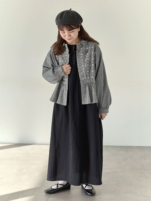 Samansa Mos2「【Cross&times;Staff】ブローチ付シャツジャケット」|その他|