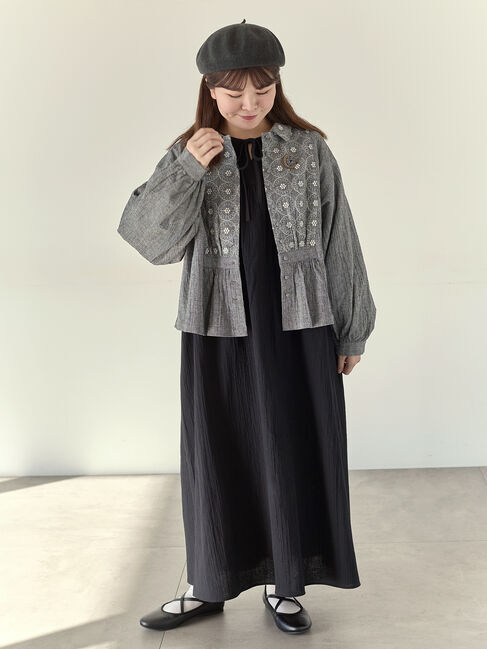 Samansa Mos2「【Cross&times;Staff】ブローチ付シャツジャケット」|その他|