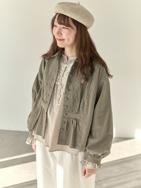 Samansa Mos2「【Cross&times;Staff】ブローチ付シャツジャケット」|その他|