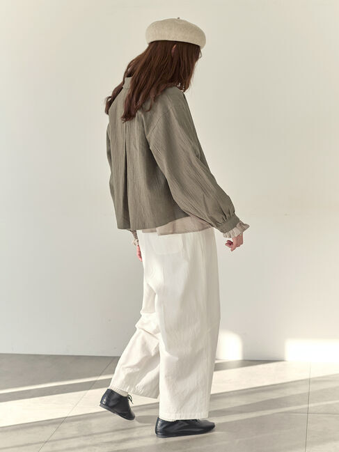 Samansa Mos2「【Cross&times;Staff】ブローチ付シャツジャケット」|その他|