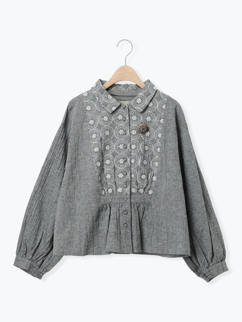 Samansa Mos2「【Cross&times;Staff】ブローチ付シャツジャケット」|その他|