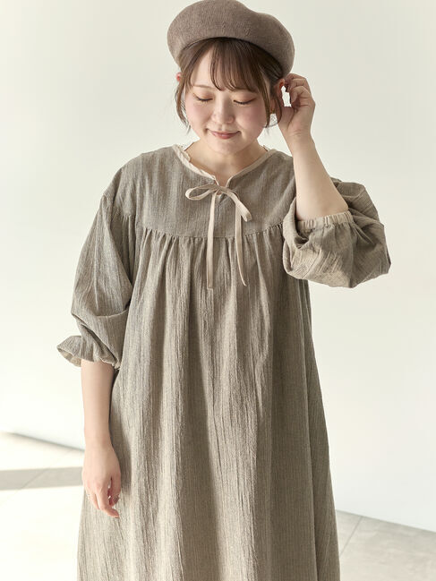 Samansa Mos2「【Cross&times;Staff】前後2WAYワンピース」|ワンピース|ストライプ