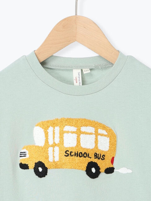 Samansa Mos2 Lagom「スクールバスさがら刺繍ロンT」|Tシャツ・カットソー|