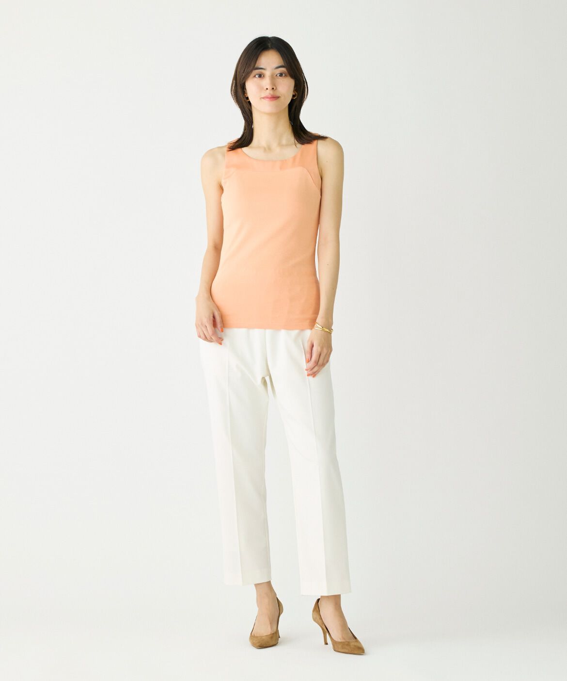 DAY by DAY it&rsquo;s international「サテン切り替えタンクトップ《スビン綿MIXフライス》」|タンクトップ|