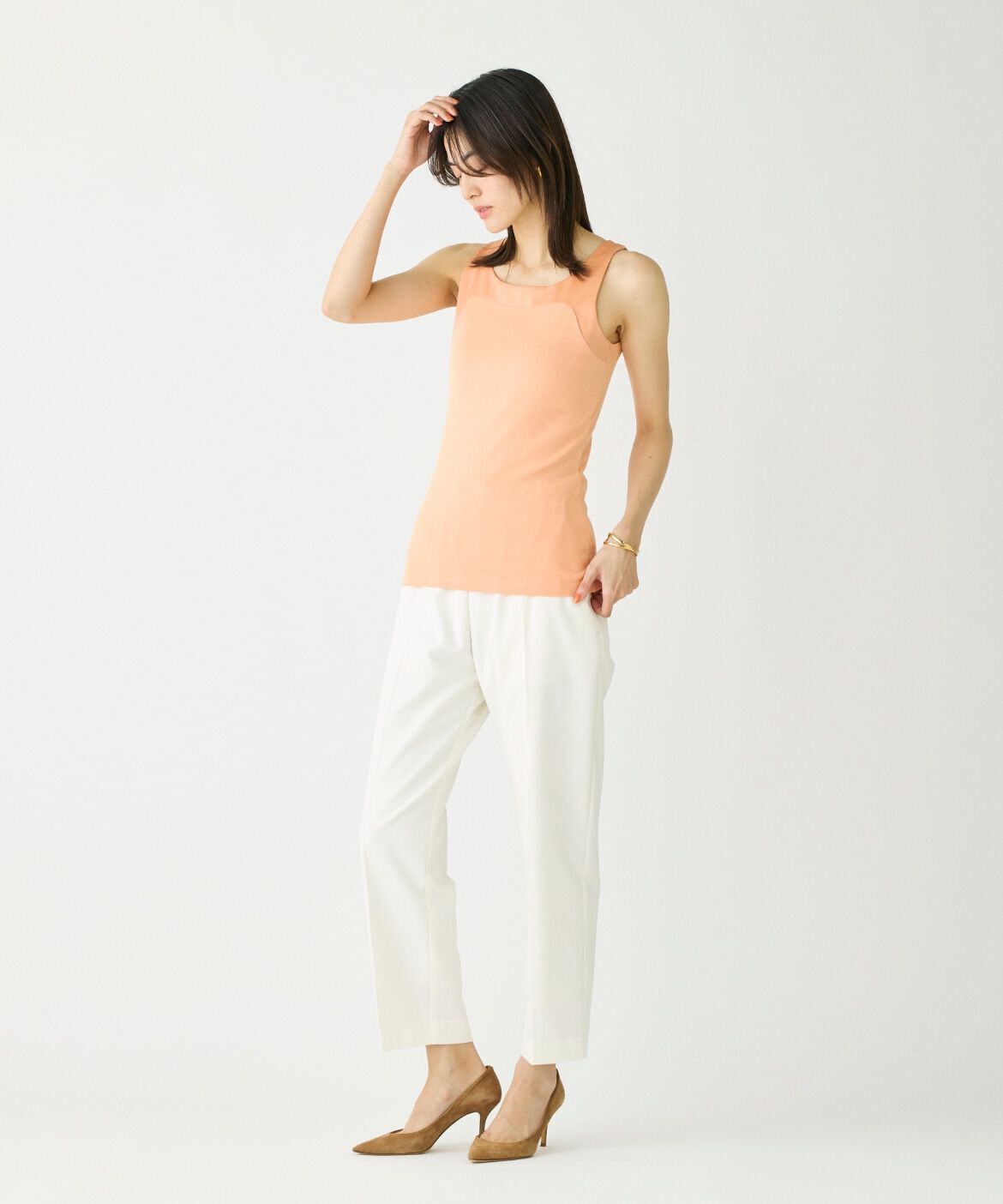 DAY by DAY it&rsquo;s international「サテン切り替えタンクトップ《スビン綿MIXフライス》」|タンクトップ|