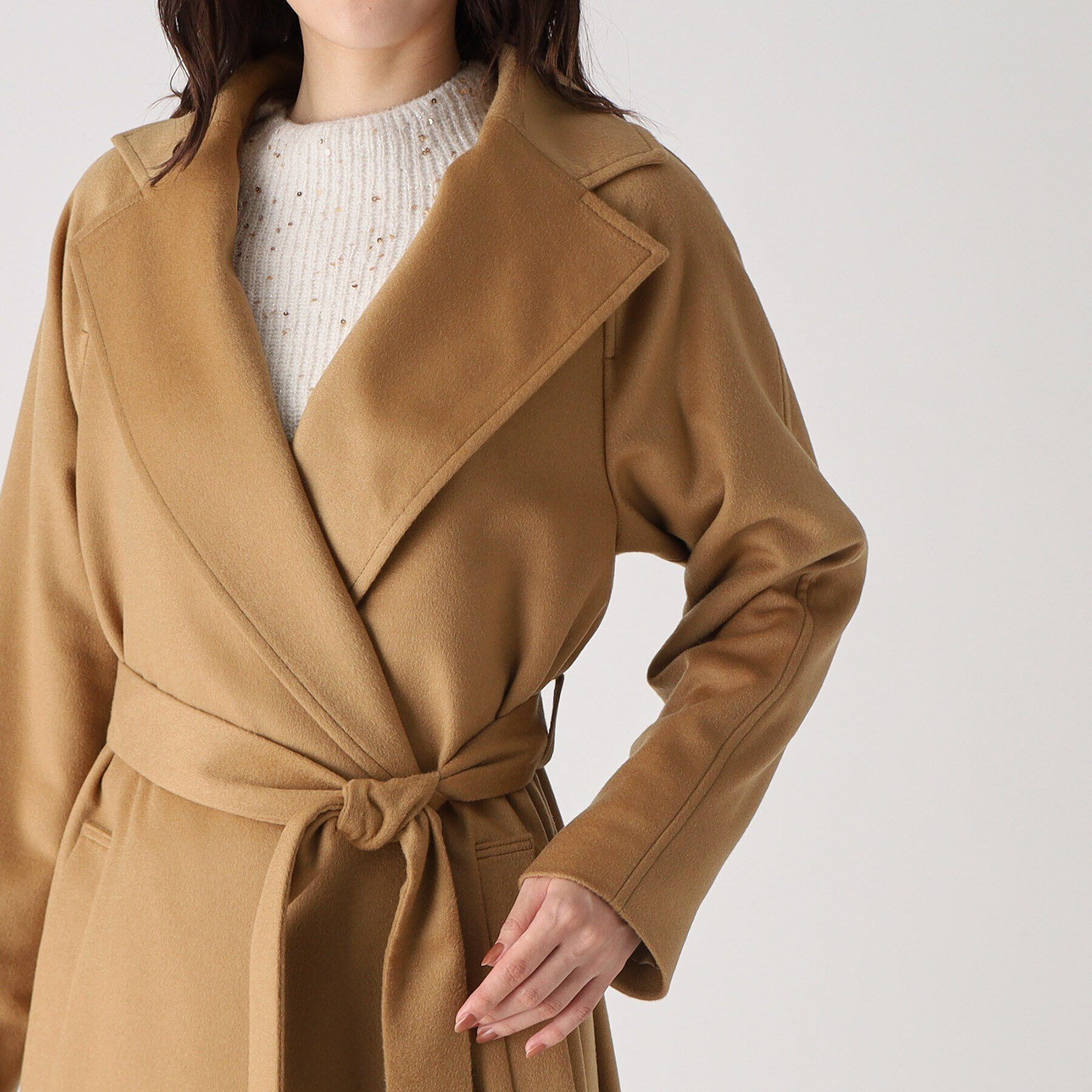 COUP DE CHANCE「【カシミヤ100％／日本製】大人のリラックス感あるガウンコート」|チェスターコート|