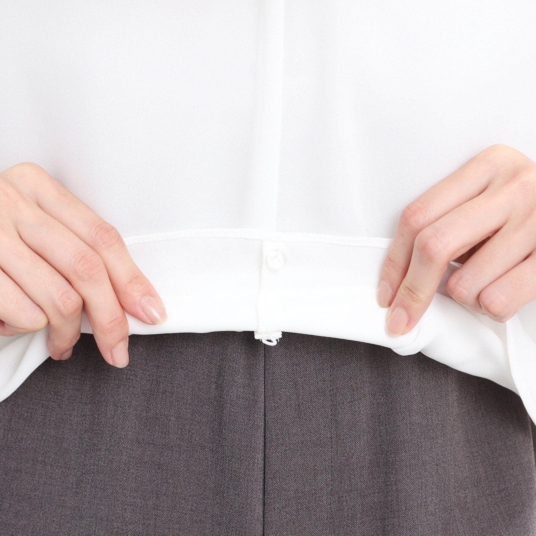 Reflect「【夏SALE／接触冷感／マシンウォッシュ可／吸水速乾／セットアップ可】ボウタイブラウス」|シャツ・ブラウス|