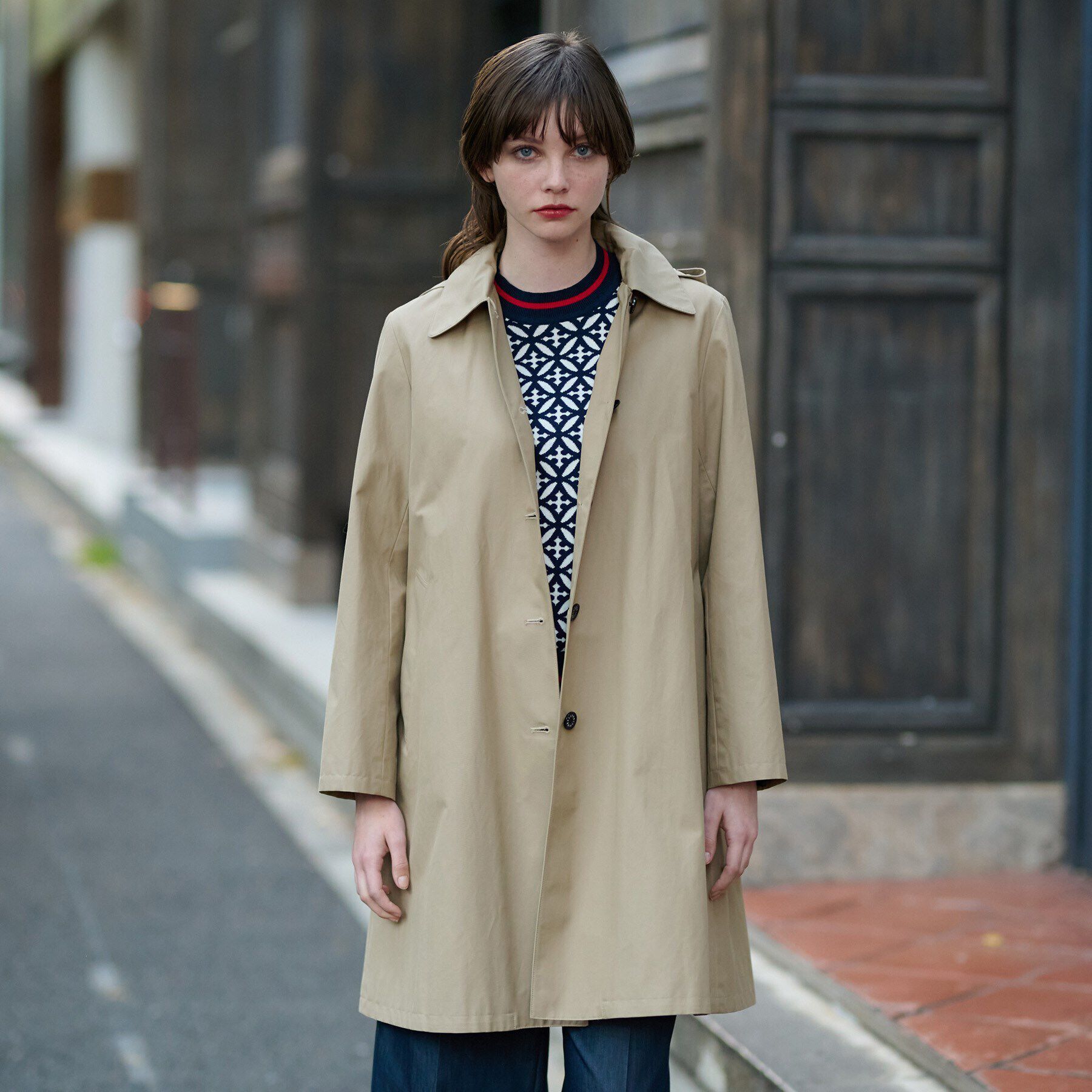 DRESSTERIOR「レインフードコート」|レインコート|