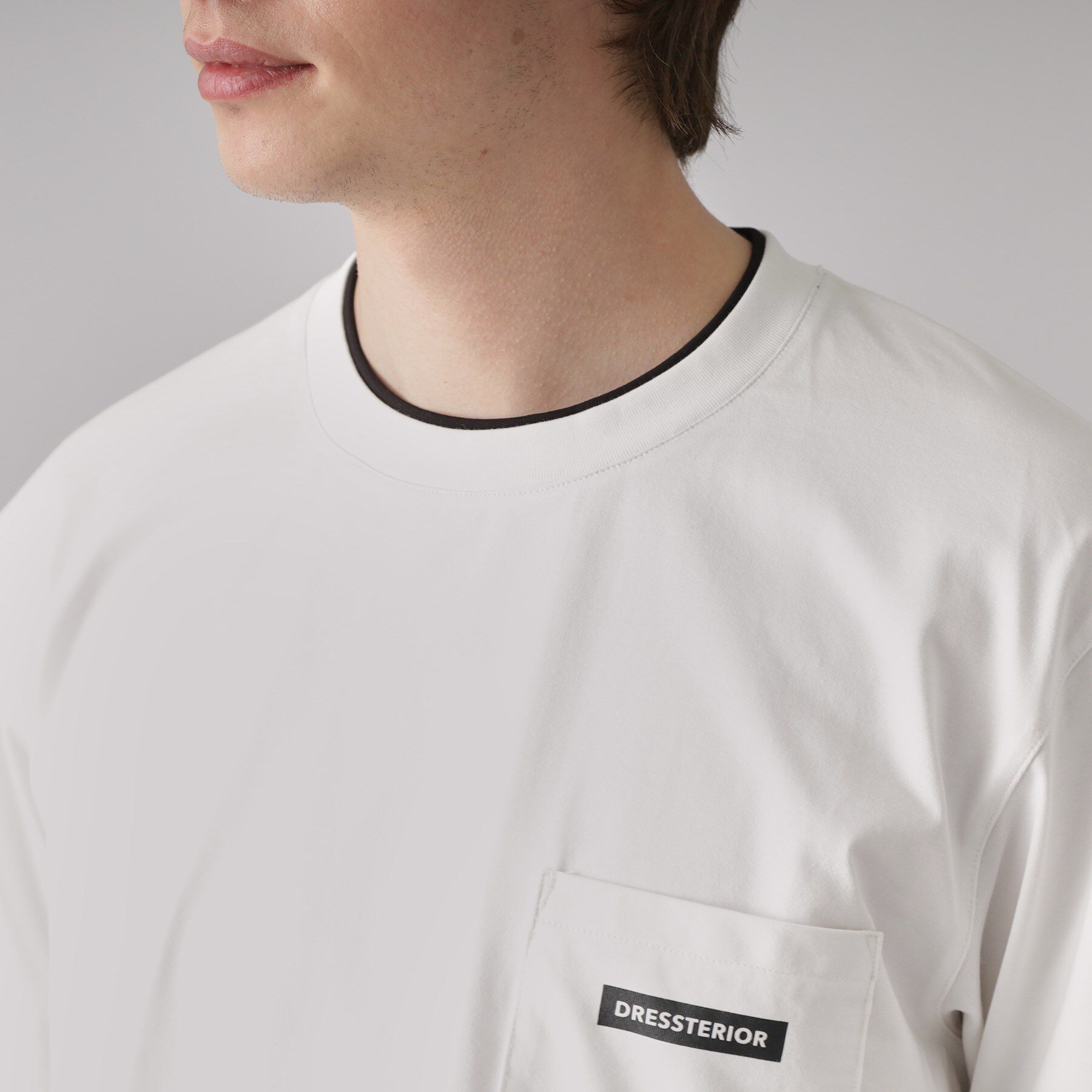 DRESSTERIOR「【接触冷感/UVカット】BACK BREEZE TECH バックオーバーラップサークルレイヤードロン」|Tシャツ・カットソー|