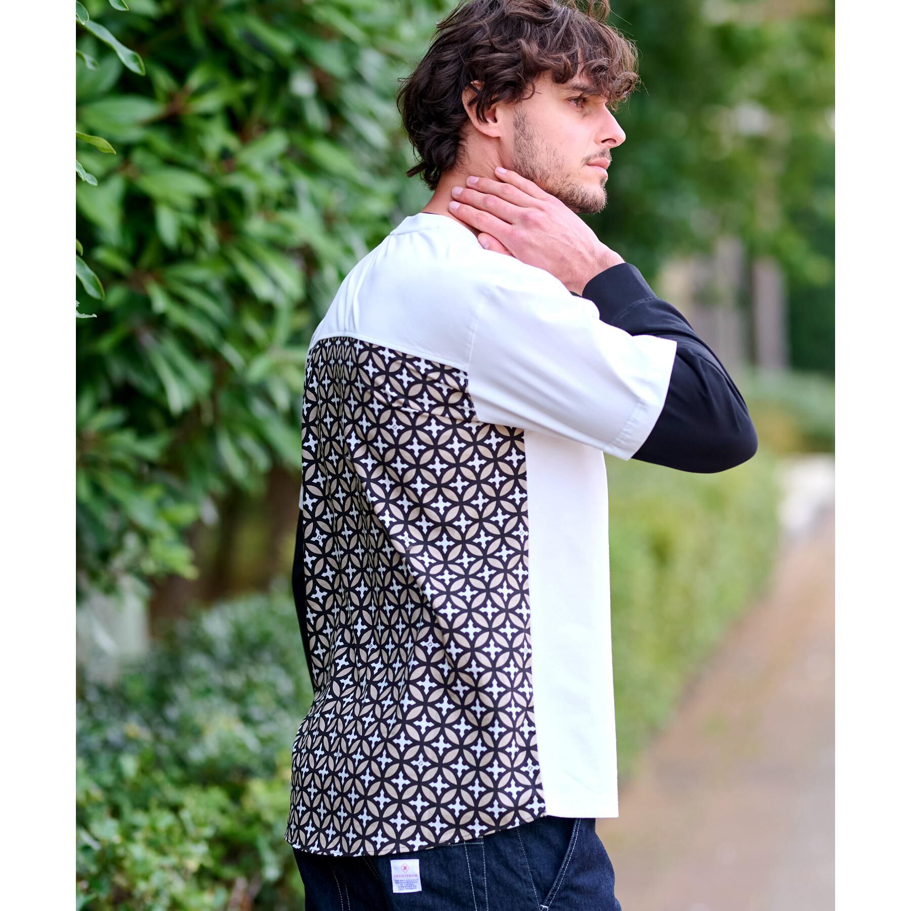 DRESSTERIOR「【接触冷感/UVカット】BACK BREEZE TECH バックオーバーラップサークルレイヤードロン」|Tシャツ・カットソー|