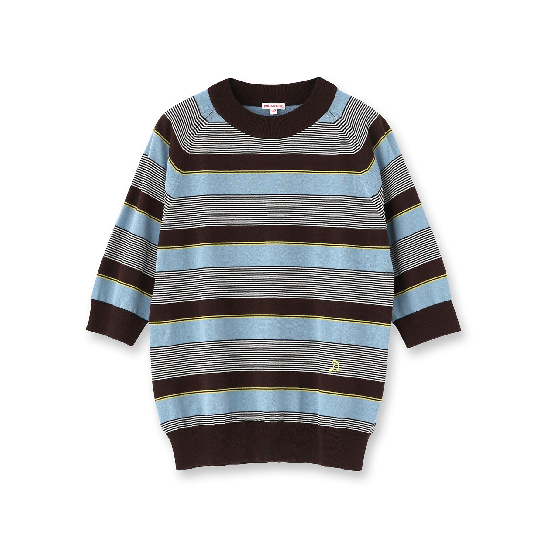 DRESSTERIOR「コットンシルクマルチボーダーニット」|ニット・セーター|