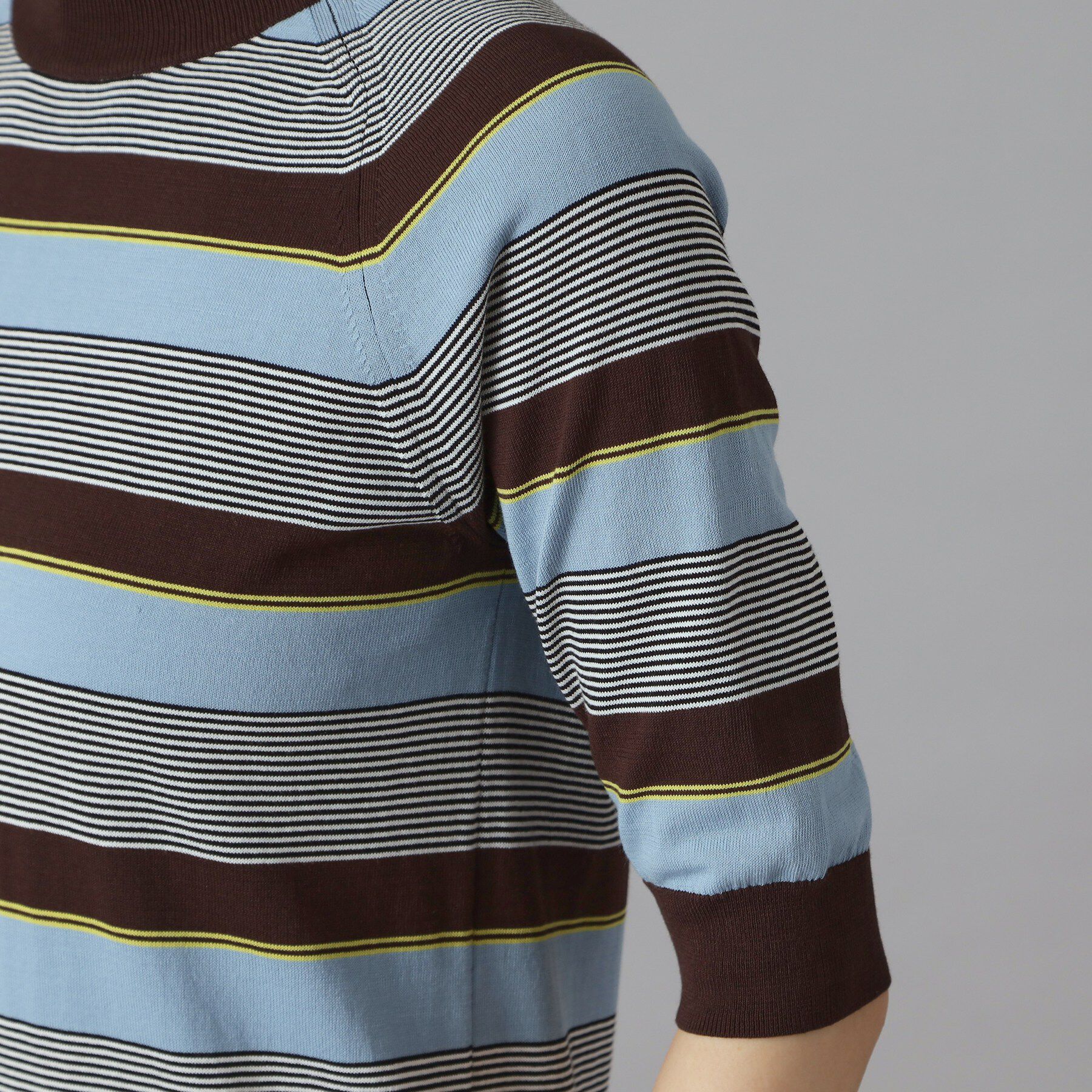 DRESSTERIOR「コットンシルクマルチボーダーニット」|ニット・セーター|