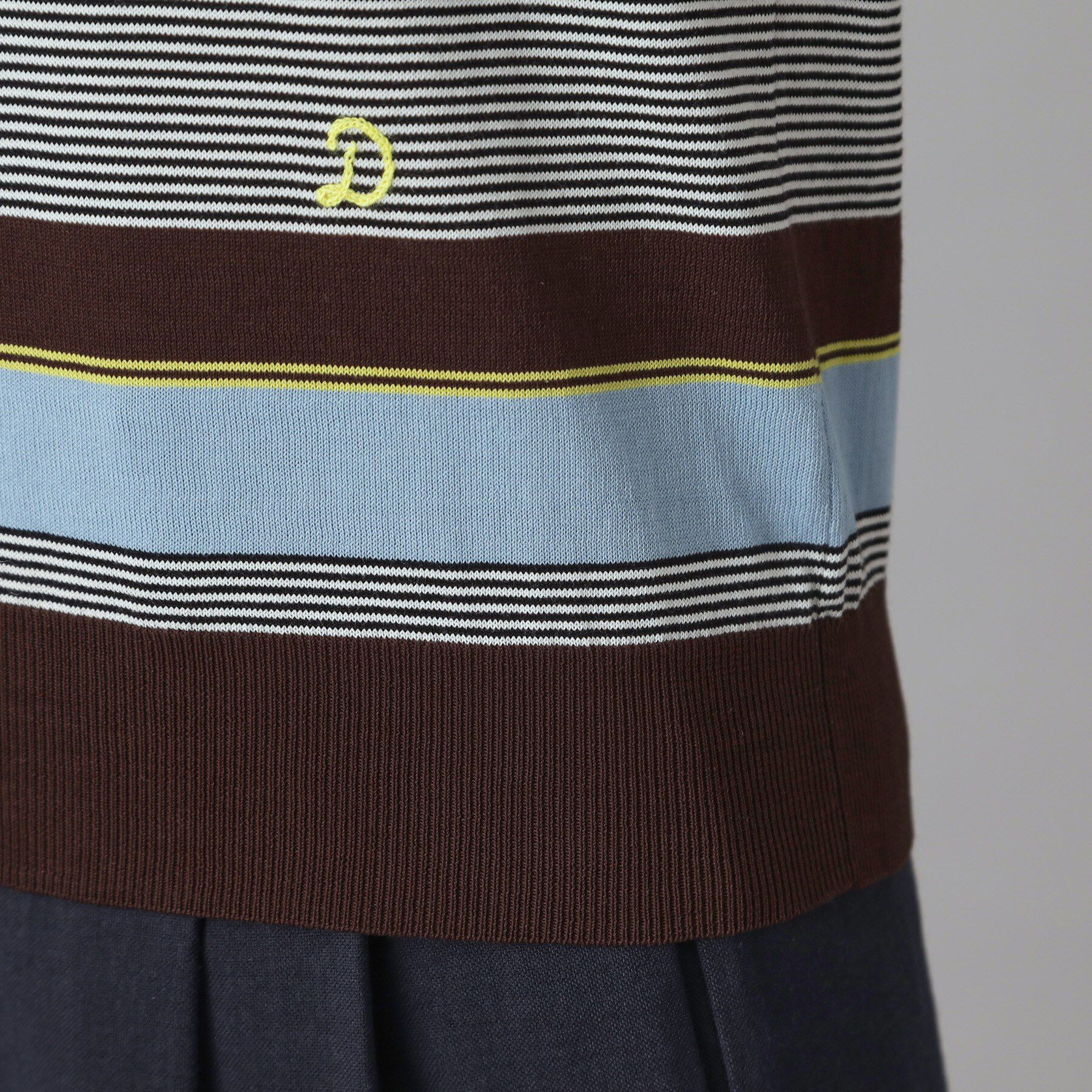 DRESSTERIOR「コットンシルクマルチボーダーニット」|ニット・セーター|