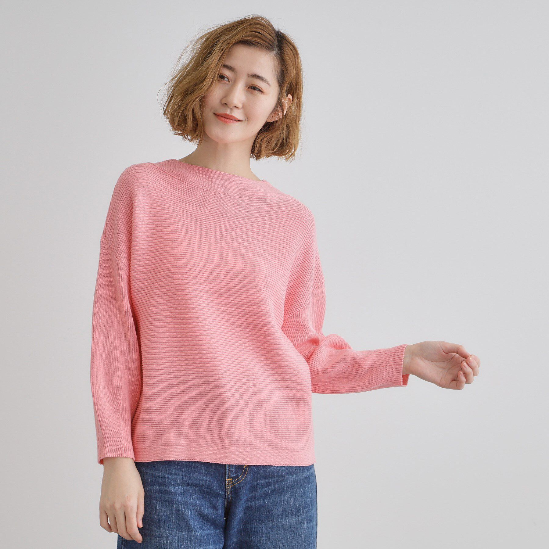 grove「コットンブレンドガーターニット」|ニット・セーター|