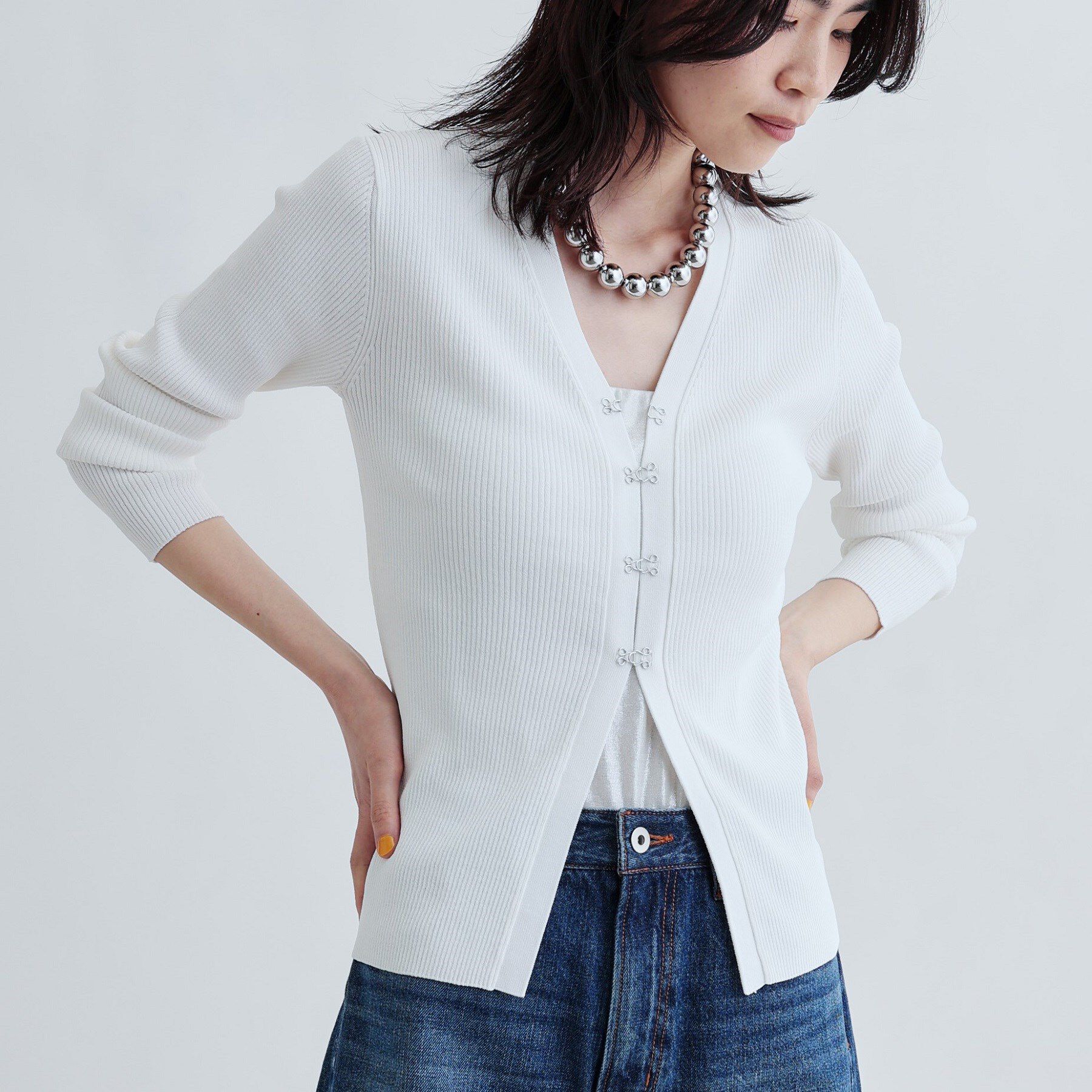 GALLEST「ナローリブカーディガン」|カーディガン|