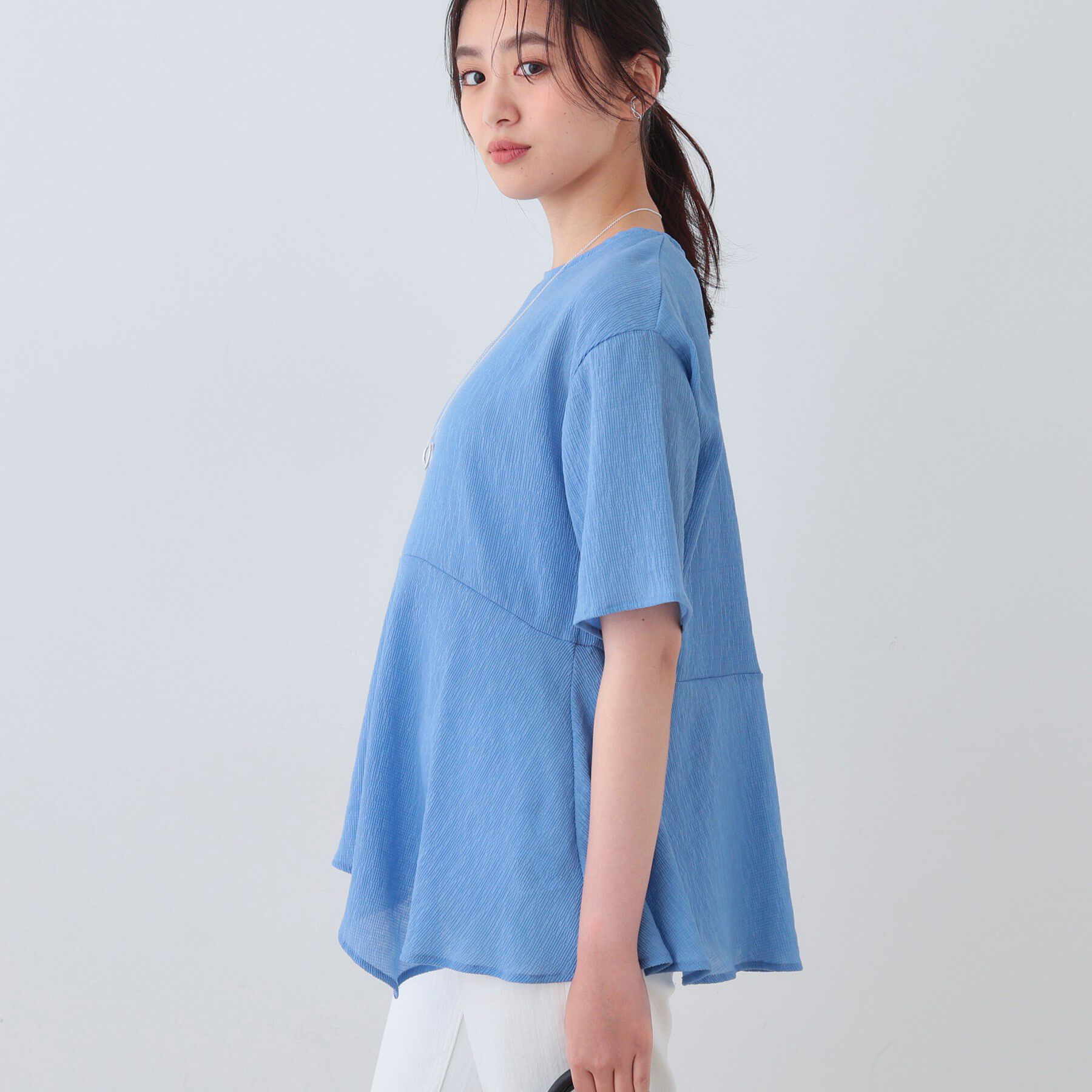 INDIVI「【洗える】ペプラムトップス」|Tシャツ・カットソー|