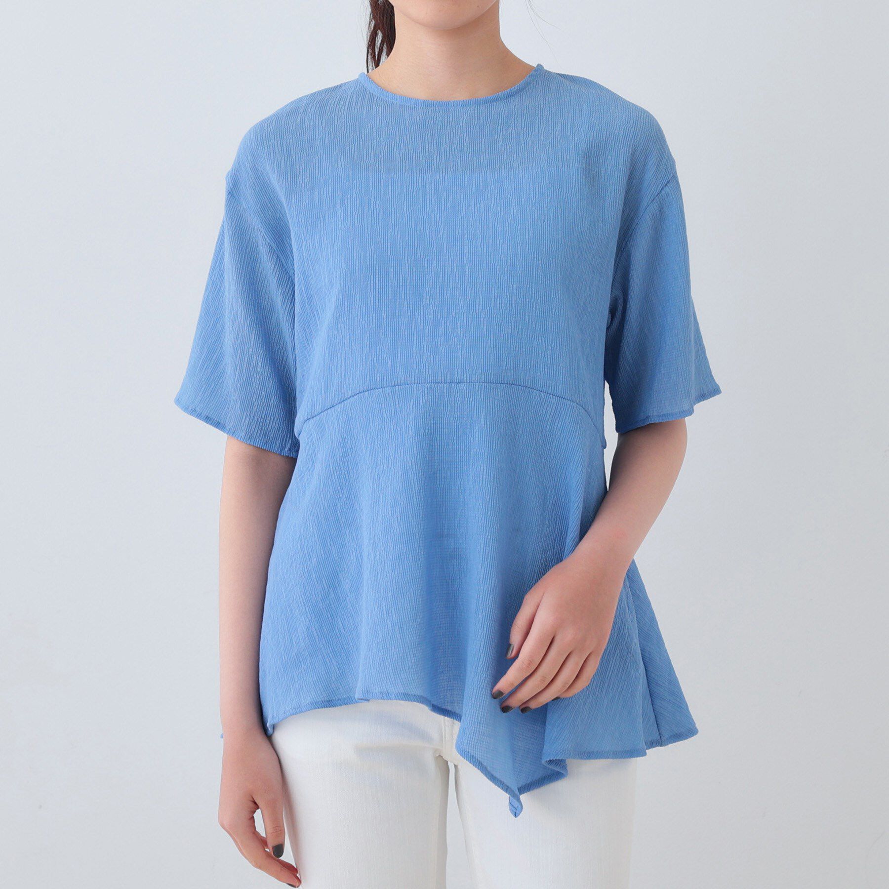 INDIVI「【洗える】ペプラムトップス」|Tシャツ・カットソー|