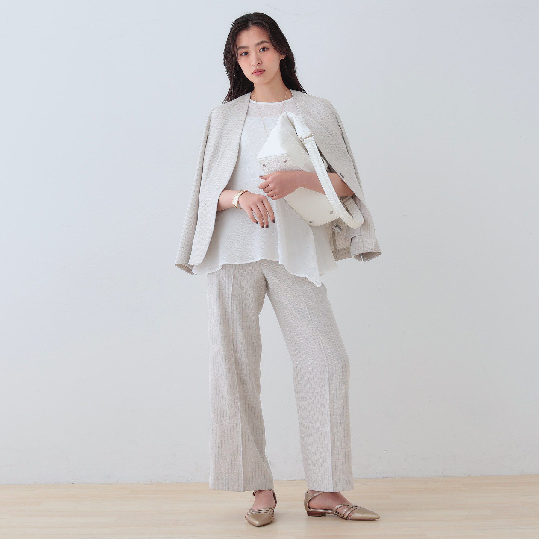 INDIVI「【洗える】ペプラムトップス」|Tシャツ・カットソー|