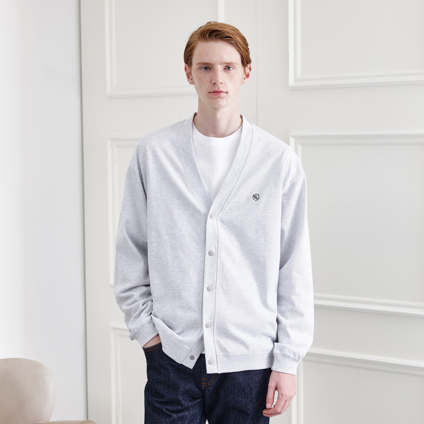 TAKEO KIKUCHI「【LIMITED】ワンポイント刺繍スウェットカーディガン」|カーディガン|ライトグレー(011