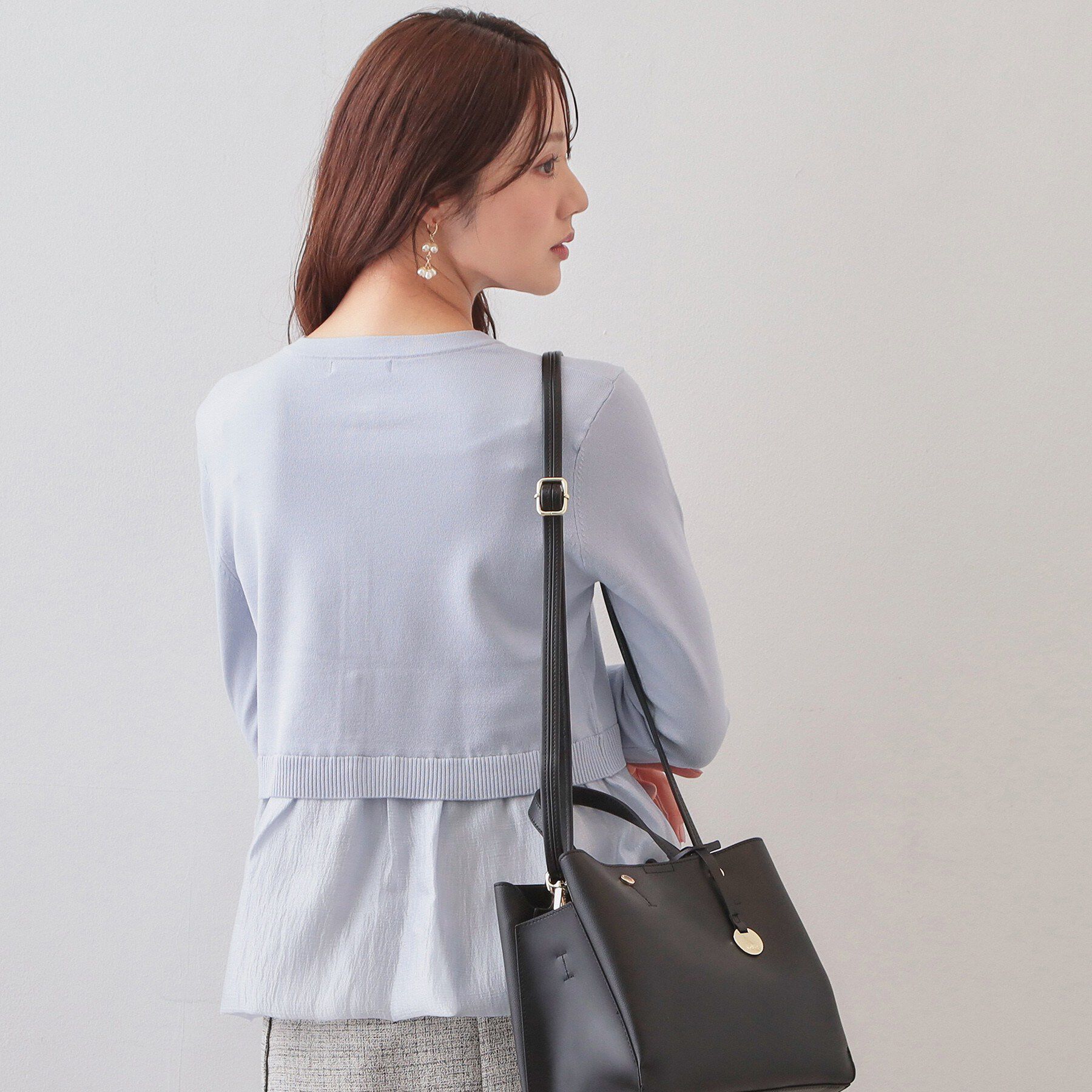 index「ペプラムレイヤード多釦カーディガン【洗濯機OK】」|カーディガン|