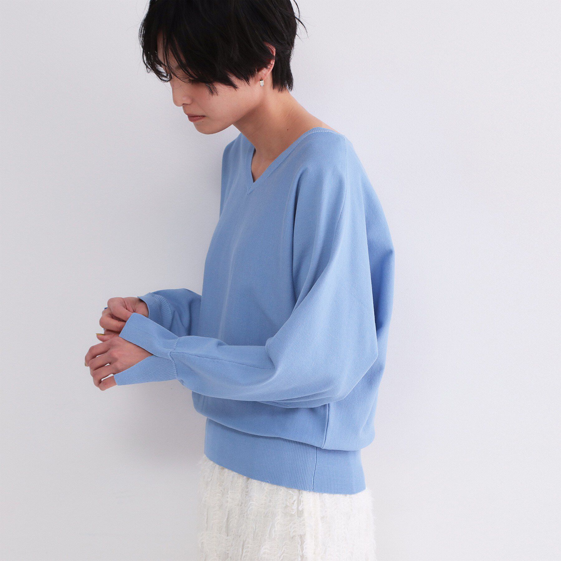 OPAQUE.CLIP「リラクシードルマンスリーブニット【洗濯機OK/抗ピル】」|ニット・セーター|